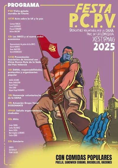 Cartel de la Fiesta del PCPV del 17 de mayo 2025