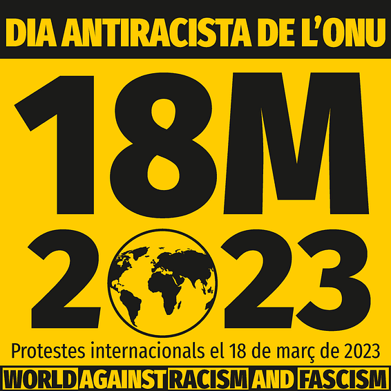 Cartel de convocatoria internacional contra el fascismo y el racismo