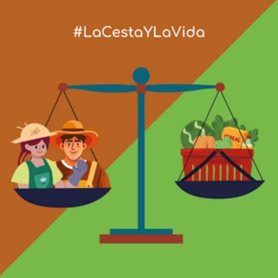 Productoras y consumidoras andaluzas lanzan la campaña “#LaCestaYLaVida”, contra el abuso de supermercados y grandes superficies.