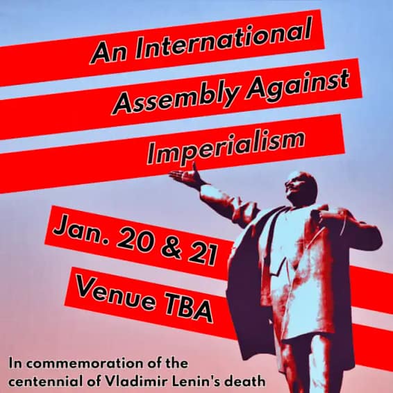 Asamblea Internacional contra el imperialismo en el centenario de la muerte de Lenin