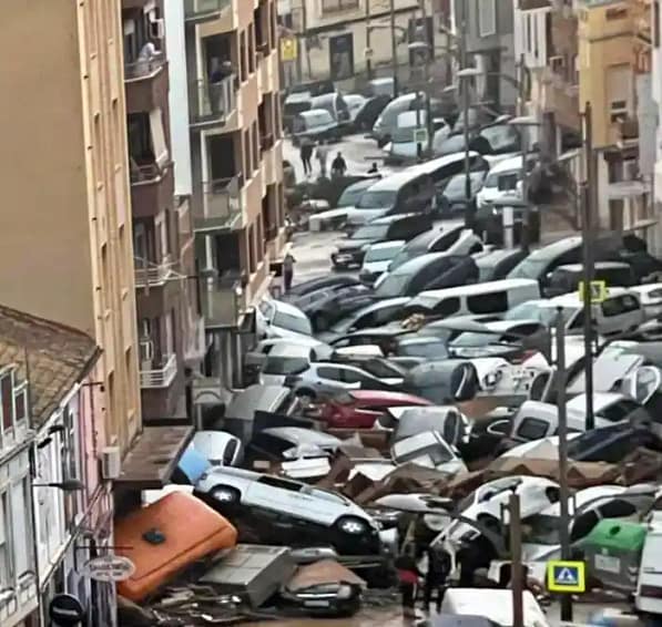 Foto de la avalancha de agua en Aldaia