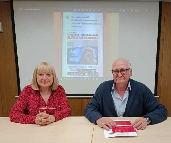 CATP presenta en Sueca (Valencia) el llamamiento internacional “Alto a la guerra”