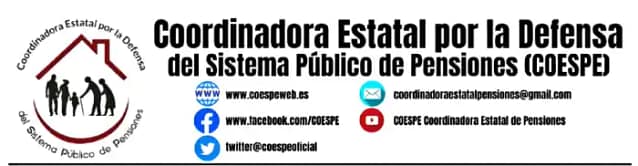 La COESPE convoca el 26 de octubre para defender las pensiones públicas