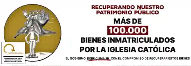 Cartel de la campaña por la recuperación de bienes inmatriculados