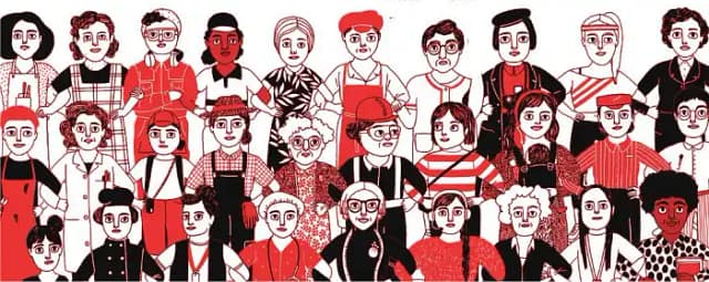 Dibujo de figuras profesionales de trabajadoras