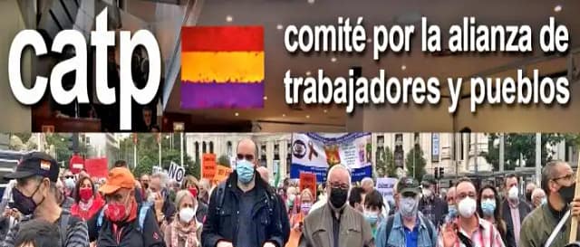 Cartel del CATP y manifestación en Madrid