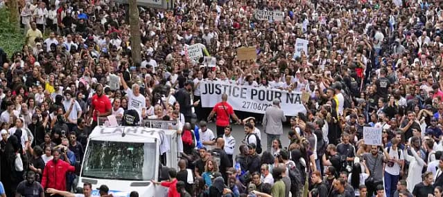 Marcha contra el asesinato de Nahel en Francia