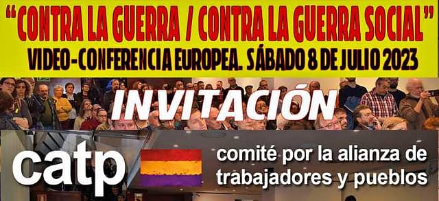 Invitación Conferencia europea contra la guerra