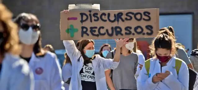 Manifestación trabajadores sanitarios