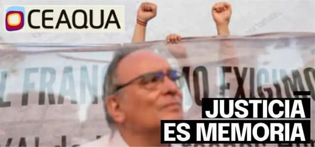 Pancarta de CEAQUA en su nota de prensa