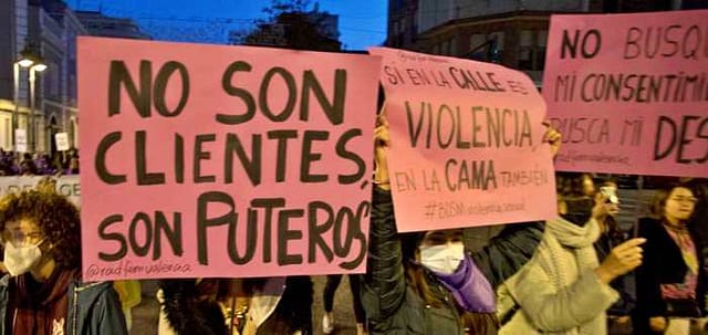 Manifestación por la abolición de la prostitución