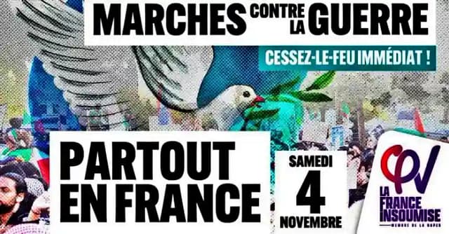 Cartel convocatoria manifestación 4 de noviembre 2023