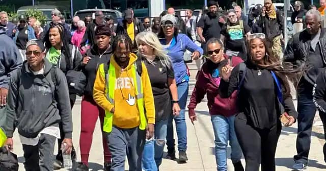 Manifestación trabajadores de la automoción eeuu