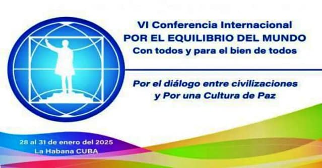 Cartel anunciador de la VI Conferencia sobre el equilibrio mundial