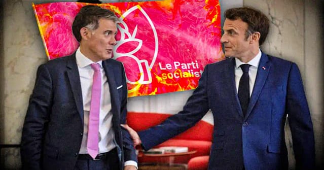 El Partido Socialista rompe el Nuevo Frente Popular negociando con el gobierno macronista.