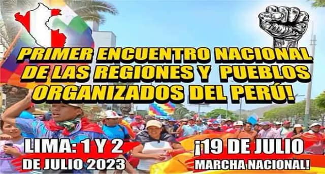 Encuentro Nacional en Perú acuerda movilización