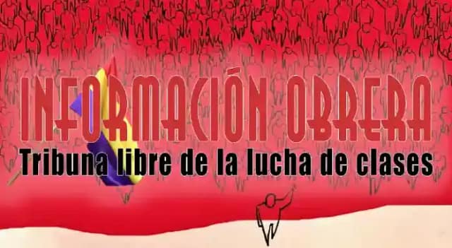 Logo de Información Obrera sobre fondo rojo