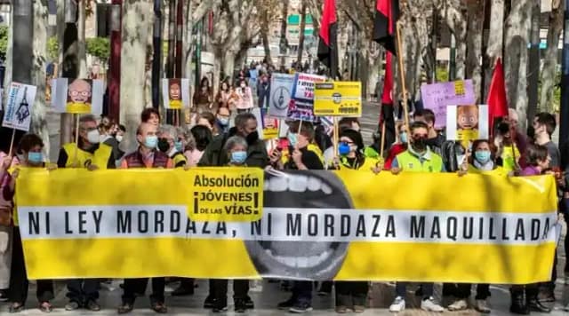 Manifestación contra la reforma ley mordaza