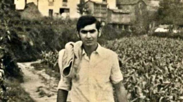 Foto de Moncho Reboiras en una manifestación antifranquista