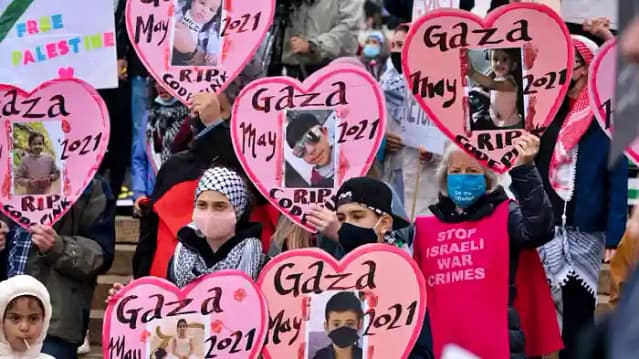 Manifestación proPalestina en Inglaterra
