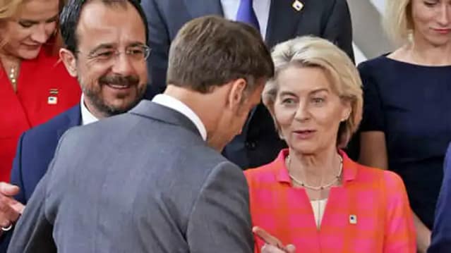 Encuentro de Macron y Ursula Von der Leyen