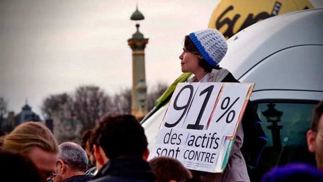 Manifestación en París. Foto de archivo