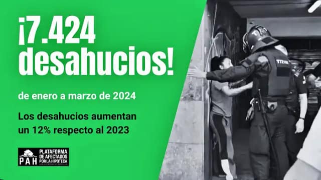 Los desahucios aumentan en el primer trimestre de 2024