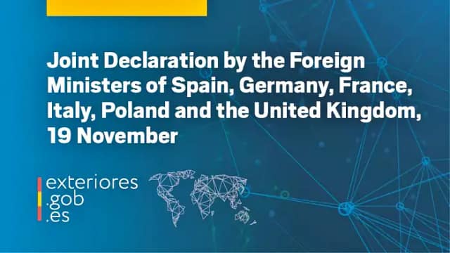Comunicado conjunto ministros exteriores europeos