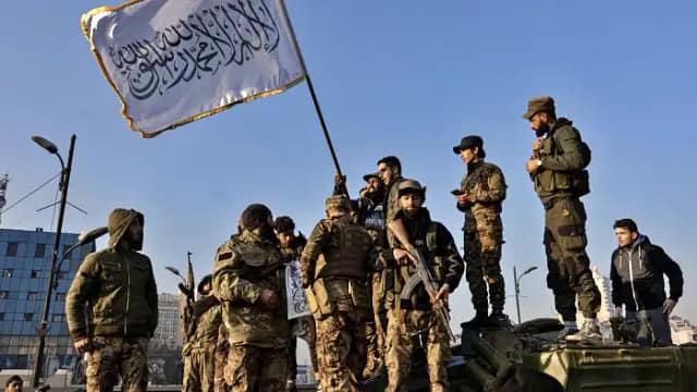 Soldados yihadistas en la ocupación de Siria