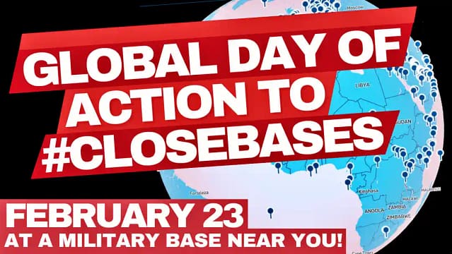 Cartel original de la campaña por el cierre de las bases OTAN