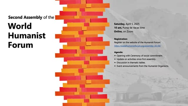 El Foro Humanista Mundial anuncia y te invita a su próxima Asamblea Abierta del 5 de abril.