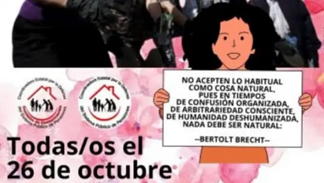 Cartel convocatoria 26 de octubre por las pensiones