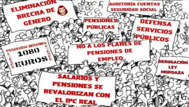 Cartel anunciador principales reivindicaciones de la COESPE