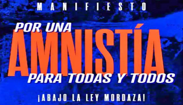 Cartel oficial de la campaña por la Amnistía