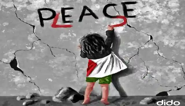 Imagen original de la fuente: niña pintando PAZ, por favor