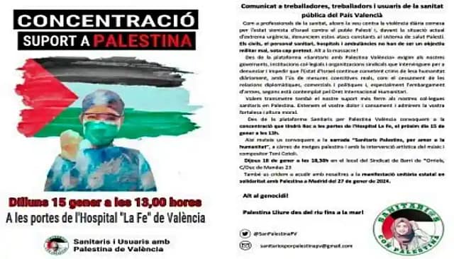 Cartel y comunicado de la concentración 15 enero