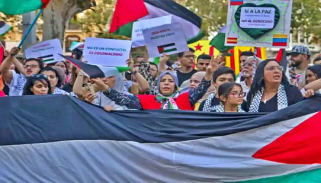 Manifestación de solidaridad con Palestina en València