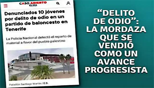 Imagen del artículo original denunciando persecución libre expresión