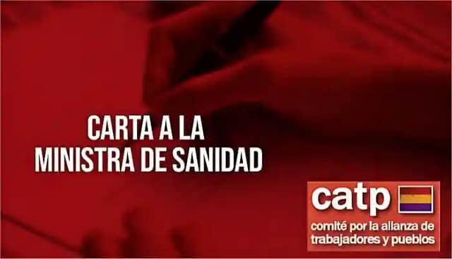 Composición de la Carta a la Ministra de Sanidad