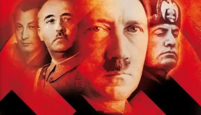 Composición de rostros de dictadores fascistas del siglo pasado