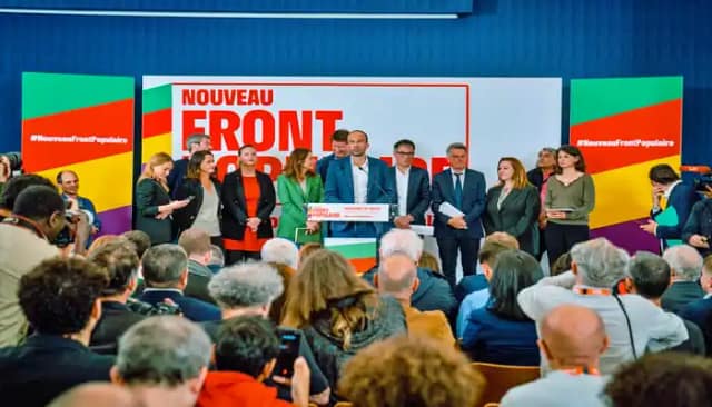 Foto de la presentación pública del acuerdo por un Nuevo Frente Popular