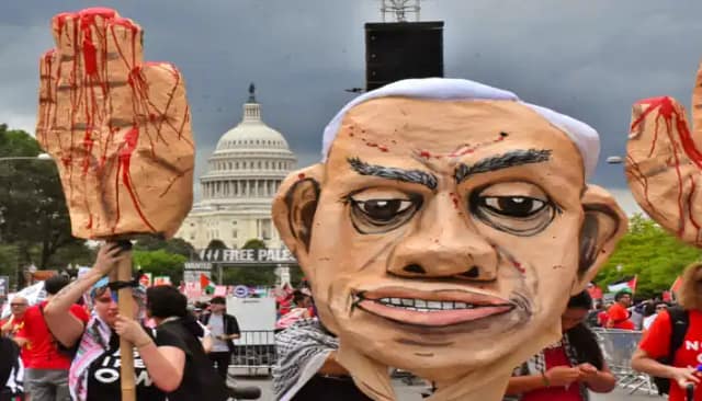 Miles de personas se enfrentan a Netanyahu y a los guerreristas en Washington