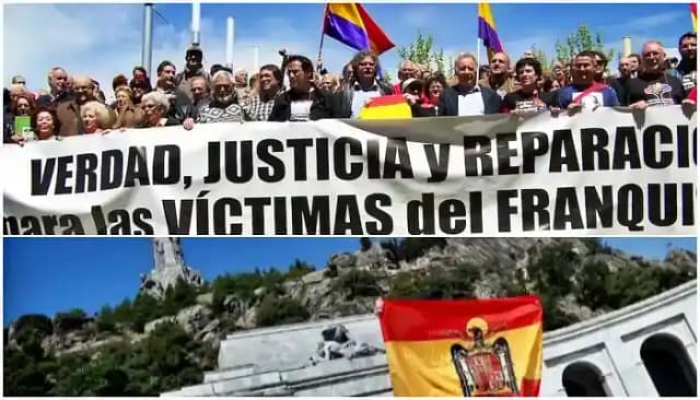 Composición de fotos de manifestación por la memoria histórica y aniversario del 18 de julio