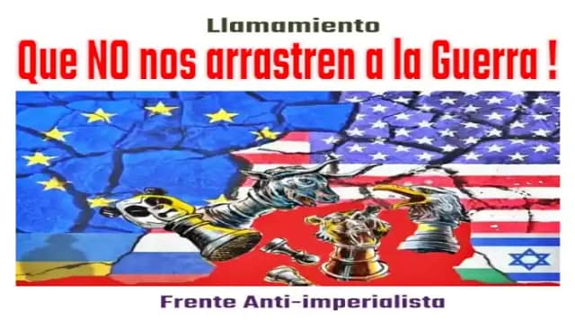 Actualización campaña “Que no nos arrastren a la guerra”