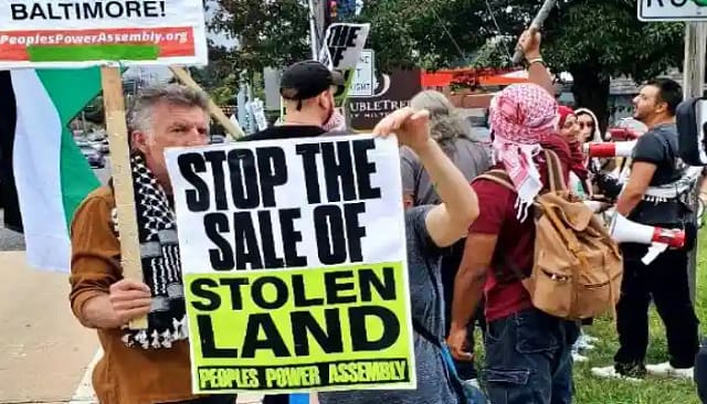 Protesta en Baltimore contra la subasta ilegal de tierras palestinas