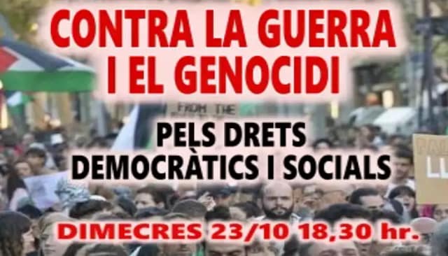 Acto CATP-Podemos contra la guerra y el genocidio. Valencia 23 octubre