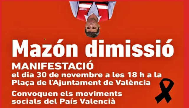 Cartel oficial de la convocatoria del 30 N