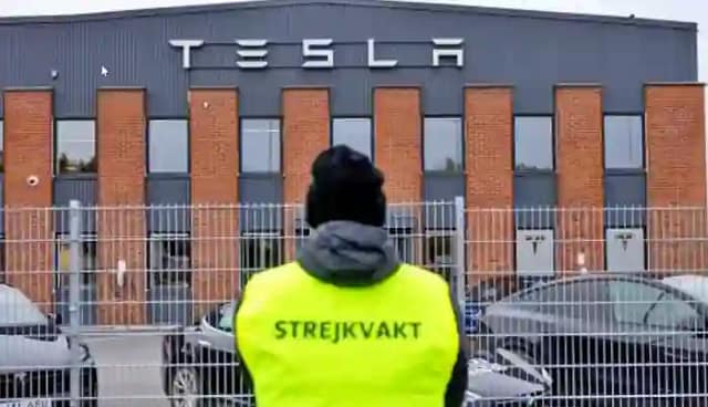 Piquete de IF Metall en Tesla.