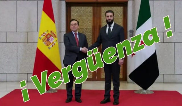 El ministro de exteriores, reunido con el jefe de los yihadistas de Siria, un miembro de un grupo que asesinó con bombas a decenas de trabajadores de España. Y que ahora realiza matanzas en Siria.