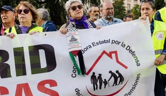 Manifestación en defensa de las pensiones